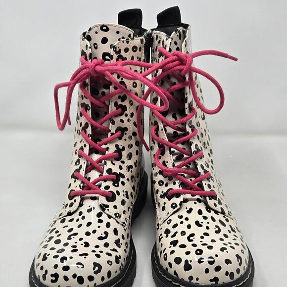 Betsey Johnson Black and white leopard print boots size 8 - Picture 5 of 8